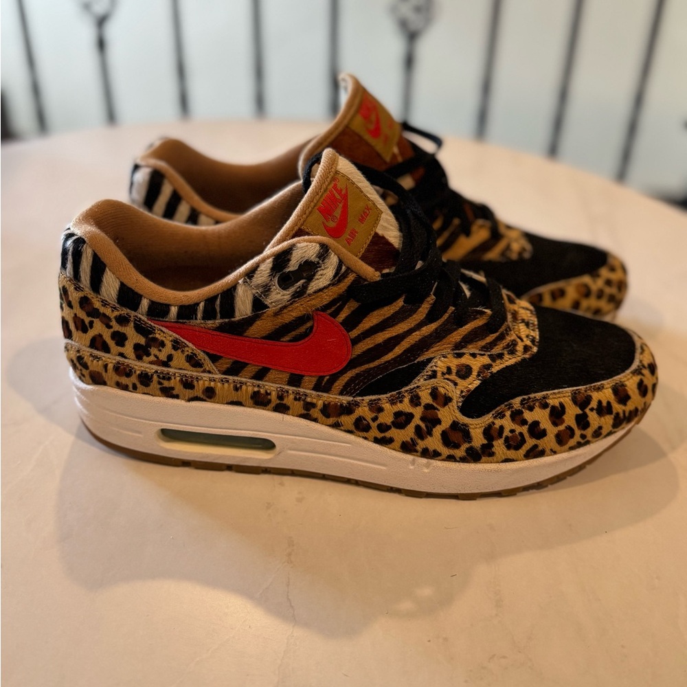 Nike Animal Print Sneakers - Red and Black